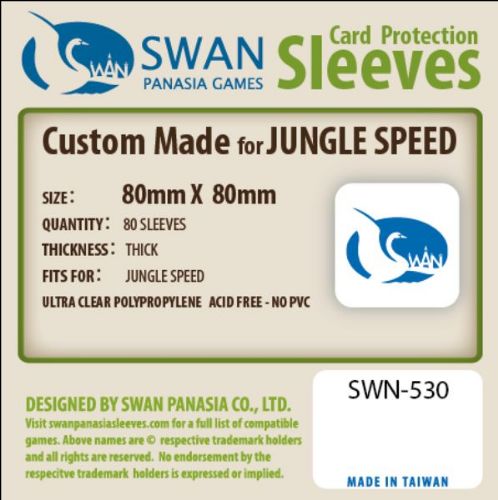Swan Prem Card Sleeves: 80x80 mm 7th Continent-80 per pack